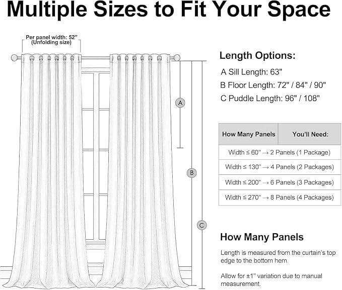 Topfinel Snow White Blackout Linen Curtains 102 Inches Long - Image 8