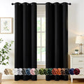 MIULEE Blackout Curtains for Bedroom 2 Panels 34 x 72 Inch Long Black | Thermal by MIULEE