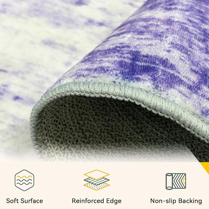 RELEANY Washable 4'x6' Abstract Area Rug - Image 5