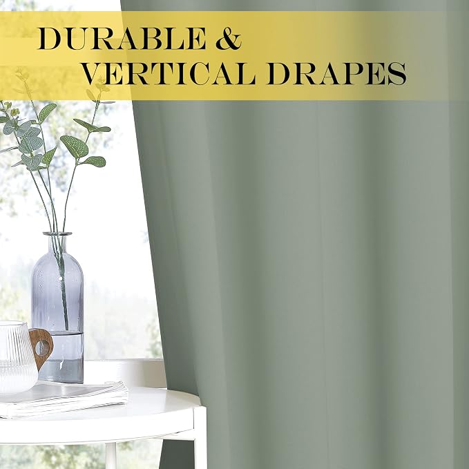 NICETOWN Room Divider Curtain 132 Inches Long, Wide Blackout Sliding Door - Image 4