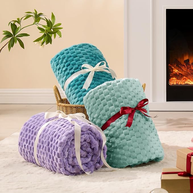 BEDELITE Teal Throw Blanket for Couch, Soft Cozy Gifts for Women, 50 * 60 | 3D - Image 5