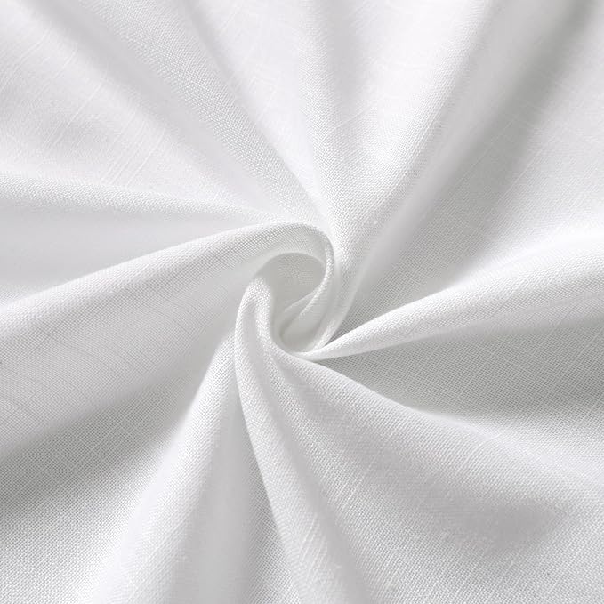 White Curtains 45 Inch Long, 2 Panel - Image 6
