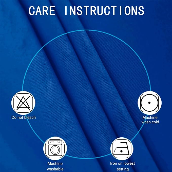 Royal Blue Thermal Blackout Curtains/52 x 54 Inch/Set of 2 Panels Room - Image 4