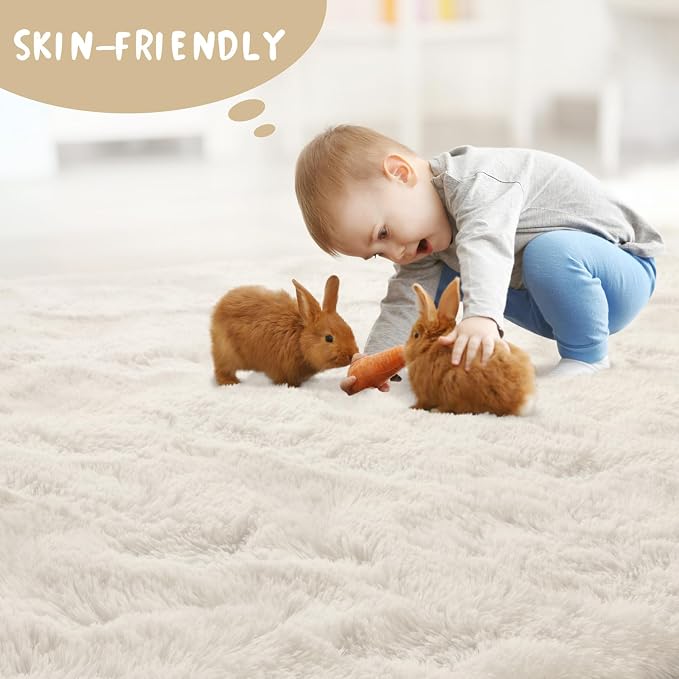 LOCHAS 2x8 Runner Rugs for Hallway, Fluffy Area Rugs for Bedroom, Cream | Ultra - Image 7