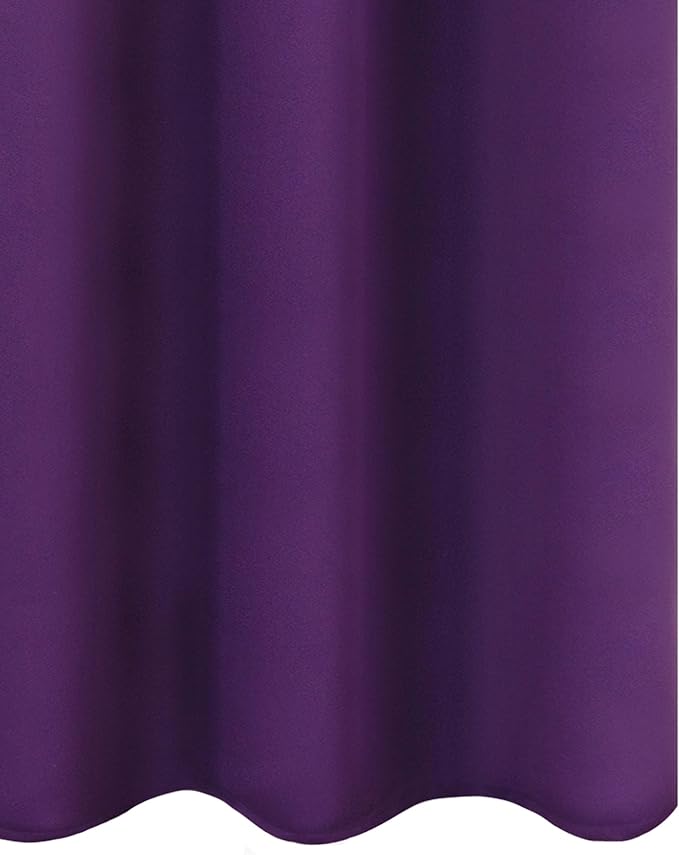 Blackout Curtains 42 x 84 Inch/Purple Curtains Set of 2 Panels/Room Darkening - Image 9