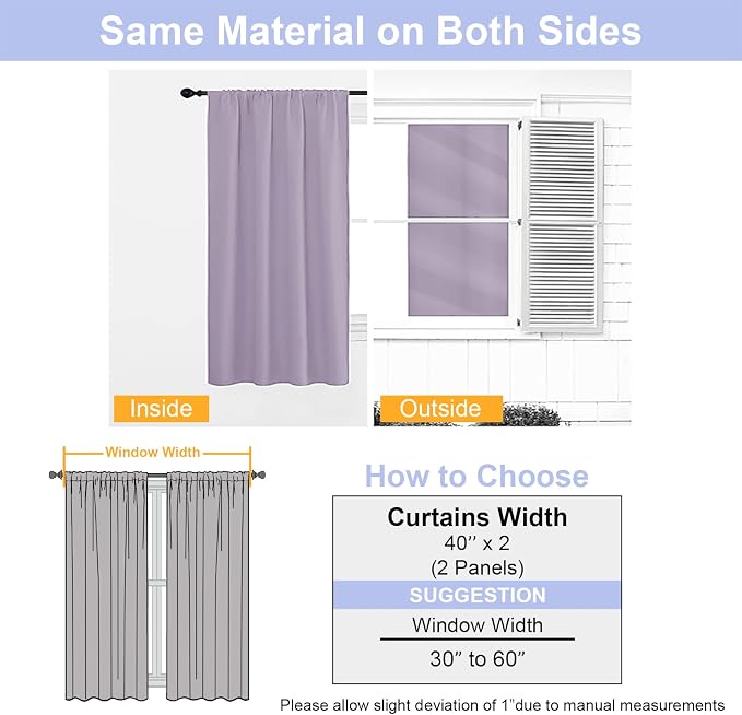 Simplebrand Ava Lilac Blackout Curtains - Image 8