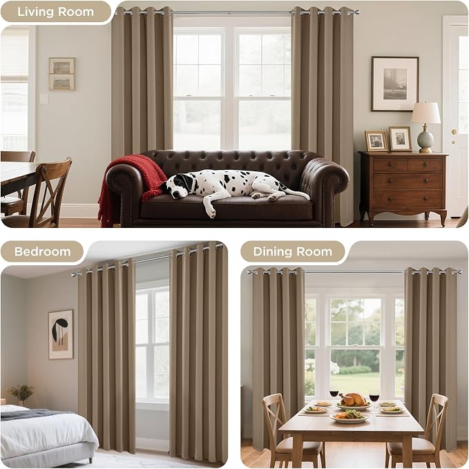Joydeco Blackout Curtains 45 Inch Length 2 Panels Set, Thermal Insulated Long - Image 6