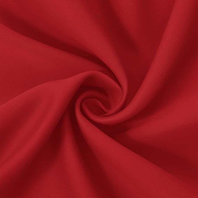 Bright Red Blackout Curtains 66 x 63 Inch Length/Set of 2 Curtain - Image 5