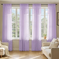 MIULEE Light Purple Sheer Curtains 84 Inches Long 4 Panels 42 x 84 Inches | by MIULEE