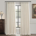 Pinch Pleated Semi Sheer 100 Inch Curtains, Pretty Neutral Cream Ivory Flax by PleatedDrapes
