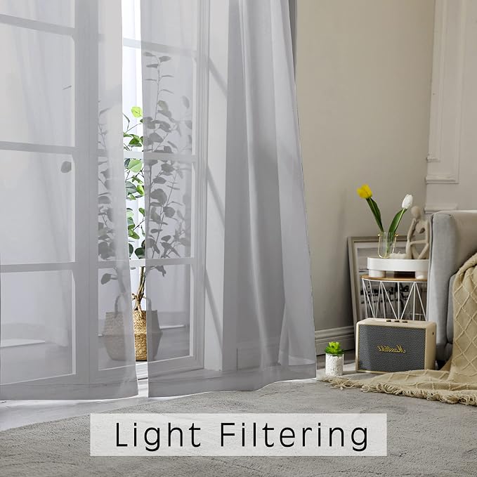 Grey Sheer Curtains - Image 8