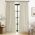 MIULEE Cream Pinch Pleated 100% Blackout Linen Curtains 40x96 Inches | Room by MIULEE