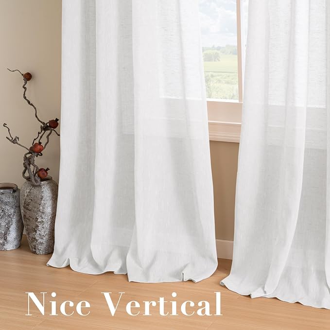 H.VERSAILTEX Natural Linen Semi Sheer Curtains - Image 7