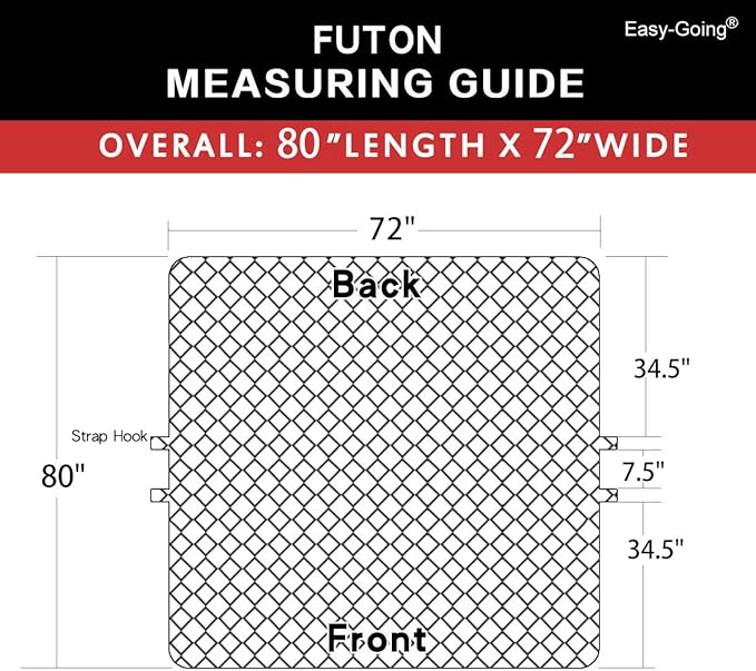 Easy-Going Reversible Couch Cover, Large Futon Sofa, Taupe/Ivory | Machine - Image 7