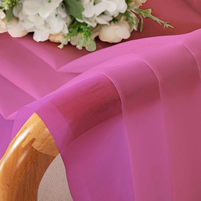 Chyhomenyc Sheer Curtains 36 inch Length 2 Panels Set, Light Filtering Voile - Image 9