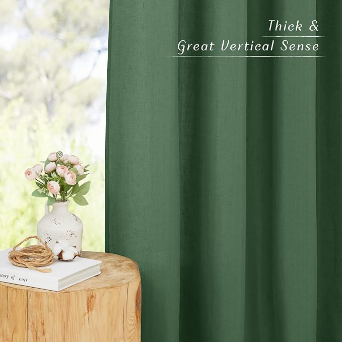 NICETOWN Short Thick Linen Curtains - Image 5