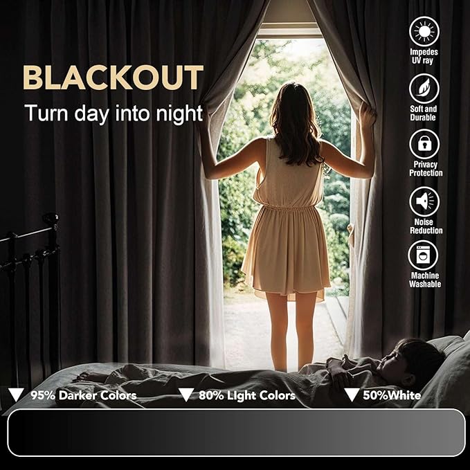 H.VERSAILTEX Bedroom Curtains Blackout Curtains - Image 7