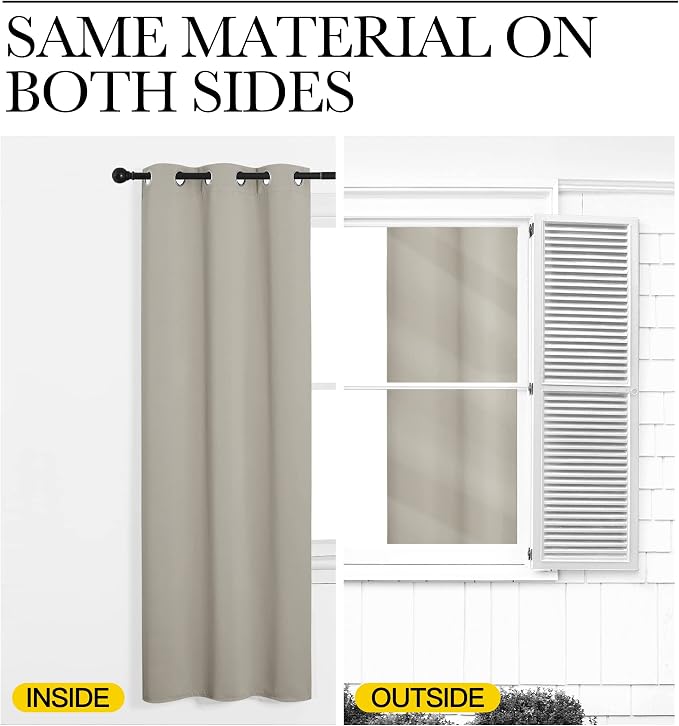 NICETOWN Room Darkening Draperies Window Curtain Panels, Thermal Insulated - Image 6