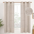 YoungsTex Natural Linen Curtains 42 X 63 Inch Long by YoungsTex