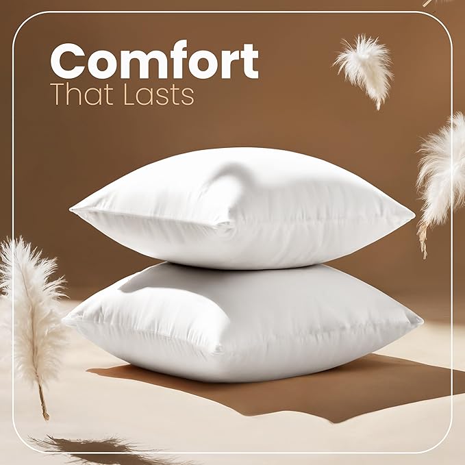 Utopia Bedding 28x28 Pillow Inserts, 2 Pack | Indoor cushion inserts - Image 4