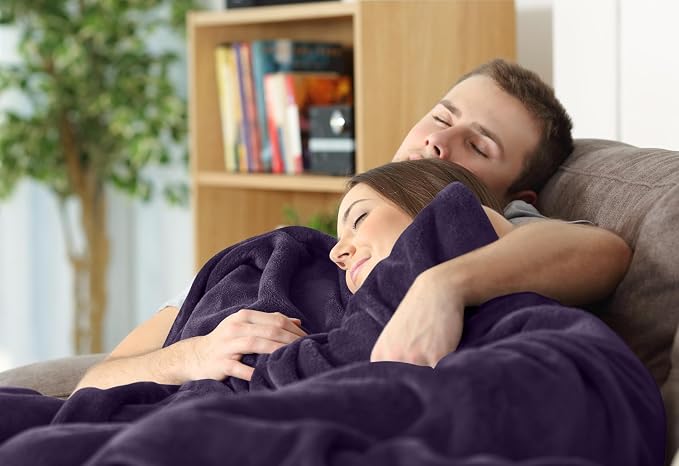 Utopia Bedding Ultra Soft Fleece Bed Blanket Full Size Purple | Microfiber - Image 6