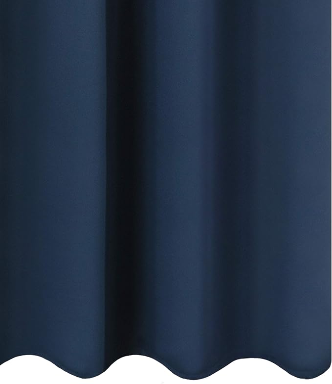 Navy Blue Blackout Curtains 34 x 84 Inch Length/Set of 2 Curtain Panels/Thermal - Image 9