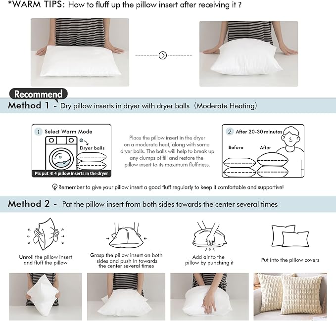 MIULEE 14x22 Inch Throw Pillow Insert - Image 6