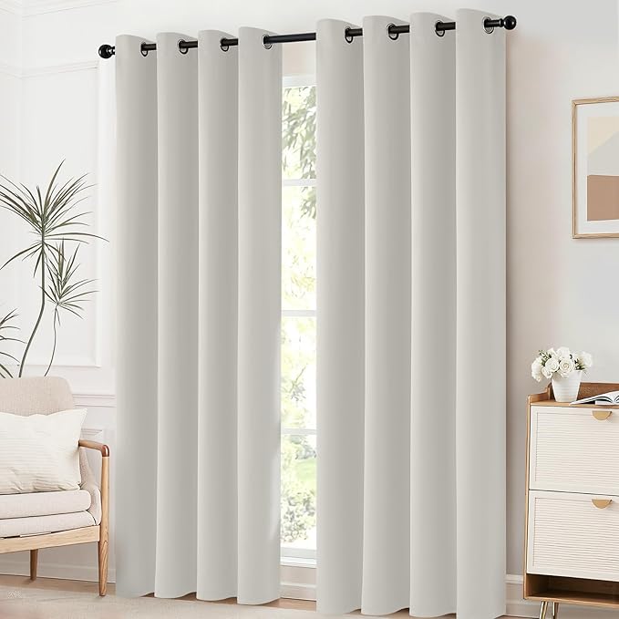 Yakamok Room Darkening Curtains 52x84 inch Length Light Beige-Living Room | 2 - Image 5