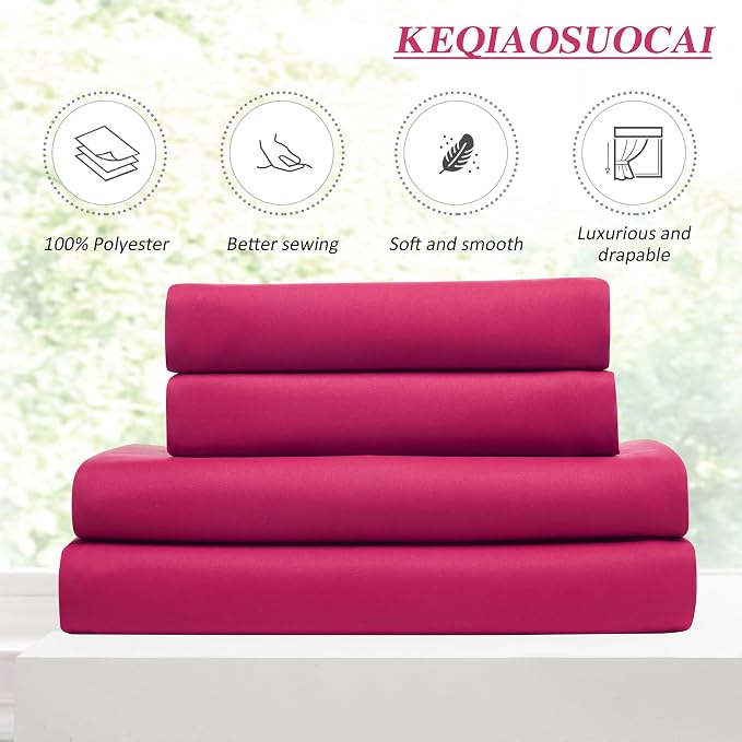 Pinch Pleated Hot Pink Blackout Curtains 72 Inches Long, Sound & Light Reducing - Image 5