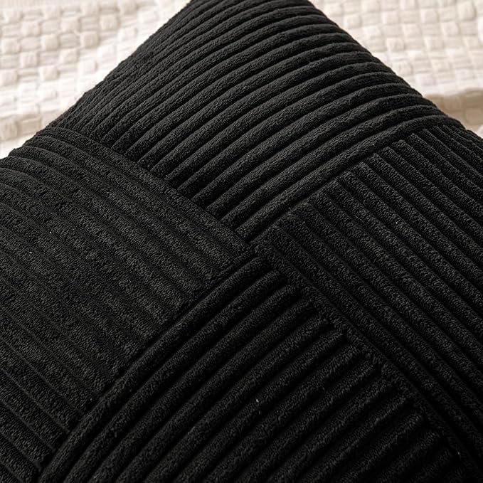 MIULEE Black Decorative Throw Pillow Covers - Image 2