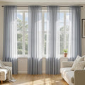 MIULEE Dark Grey Sheer Curtains 108 Inches Long 4 Panels 42 x 108 Inches | by MIULEE