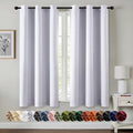 MIULEE Blackout Curtains for Bedroom 2 Panels 40x45 Inch Long Greyish White | by MIULEE