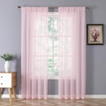 Tollpiz Sheer Curtains Linen Textured Bedroom Curtain Sheers Light Filtering by Tollpiz