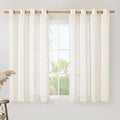48 Inch Length Semi Sheer Linen Curtains by LAMIT