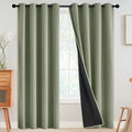 SimpleHome Light Sage 100% Blackout Curtains Room Darkening Living Room 84 | by SimpleHome