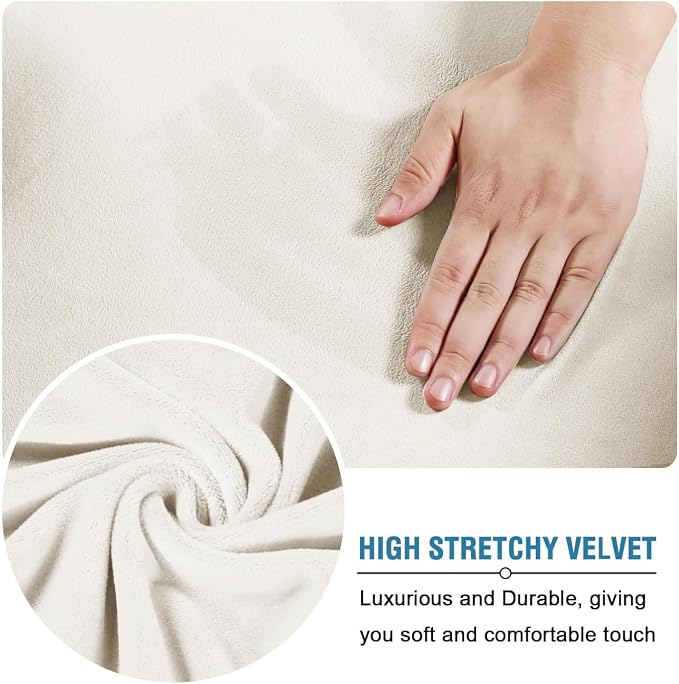 H.VERSAILTEX Rich Velvet Stretch 2 Piece Chair Cover Chair Slipcover Sofa Cover - Image 4