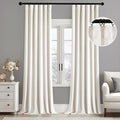 MIULEE Velvet Curtains 50W x 94L 2 Panels Ivory Blackout Curtains | Luxury by MIULEE