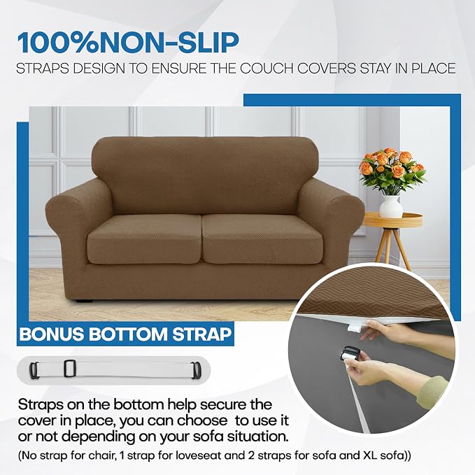 XINEAGE New 4 Pieces Couch Covers - Image 7