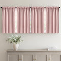 MIULEE Set of 4 Light Pink 45 Inch Short Blackout Kitchen Window Curtains | by MIULEE