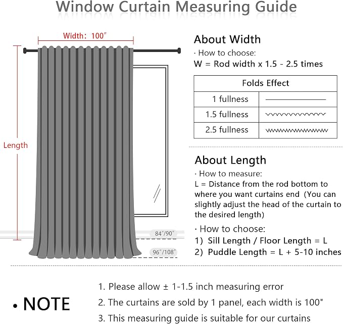 MYSKY HOME Natural Linen Sliding Glass Door Curtains, Back Tab Semi Sheer - Image 3