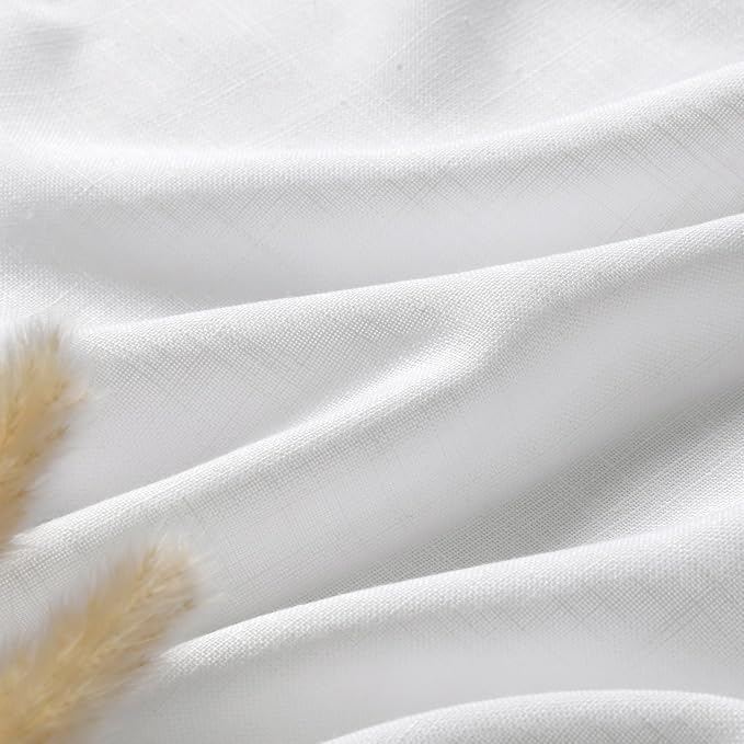 White Linen Curtains 90 Inches Long - Image 5