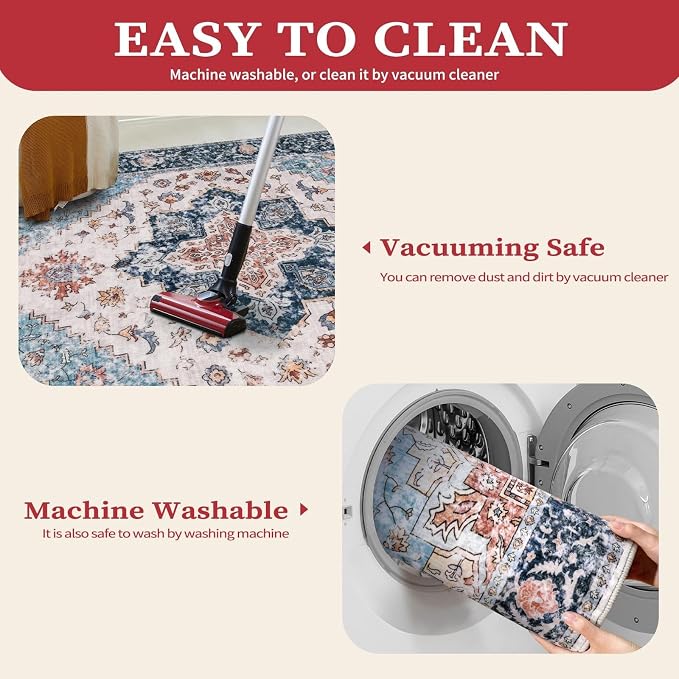 SERISSA 3x4 Washable Non Slip Boho Area Rug - Image 3
