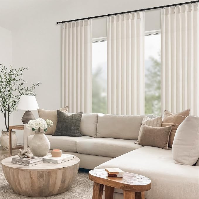 Pinch Pleated 92 Inch Curtains 2 Panels - Image 8