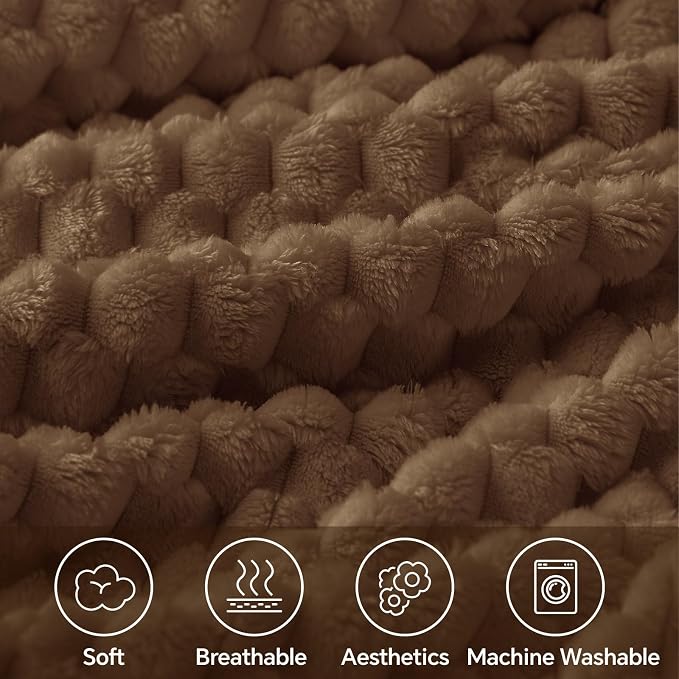 BEDELITE Brown Large Throw Blanket - Image 3