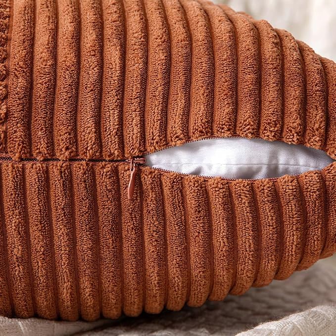 MIULEE Fall Rust Decorative Lumbar Throw Pillow Covers 12x20 Inch 2 Pack | Boho - Image 6