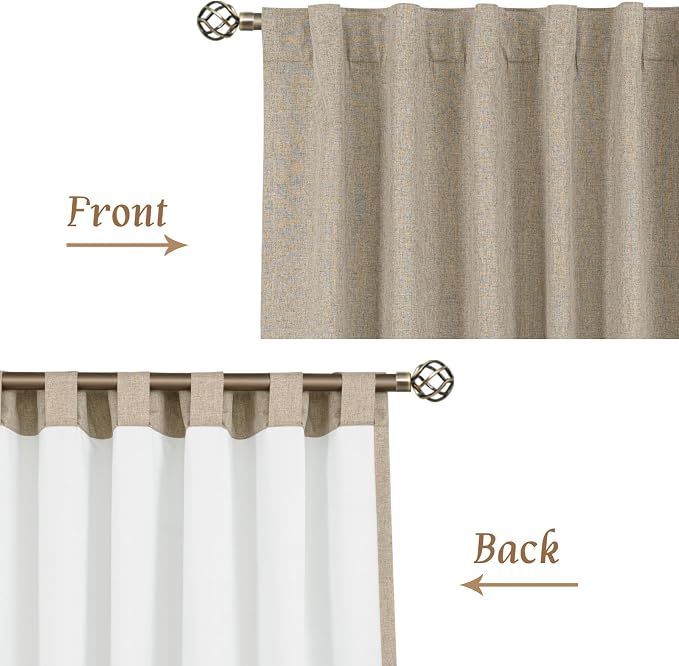 100% Blackout Short Linen Curtains - Image 8