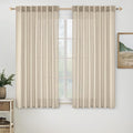 MIULEE Linen Curtains 52x63 Inch Length 2 Panels by MIULEE