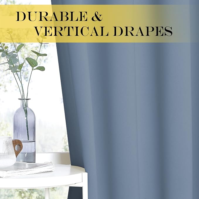 NICETOWN Blackout Drapery Curtain Panel 90 inches Long - Image 4
