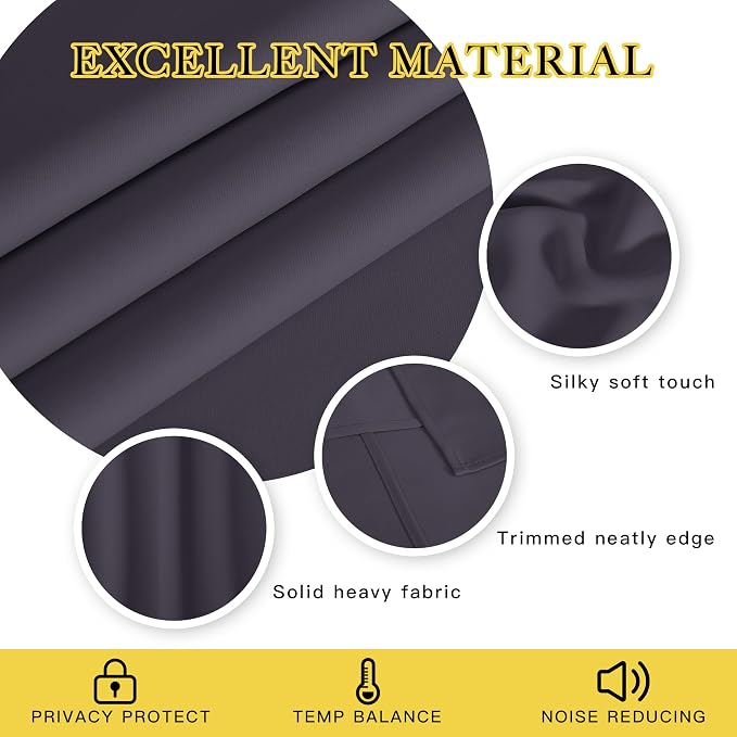 NICETOWN Sliding Door Window Treatment Blackout Patio Door Curtain Panels - Image 2