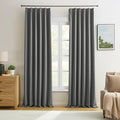 Classic Grey Color Curtains 2 Panels, Viral Pinch Pleat Vertical Drapes by KEQIAOSUOCAI
